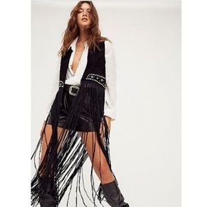 Understated Leather Paris Texas Fringe Vest